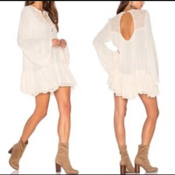 Free People Tops Free People Cream Tunic Top Size Small Poshmark